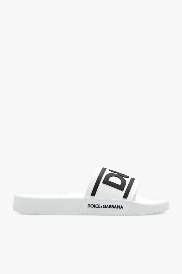 Dolce & Gabbana DG-heel padded boots Black Slides with logo