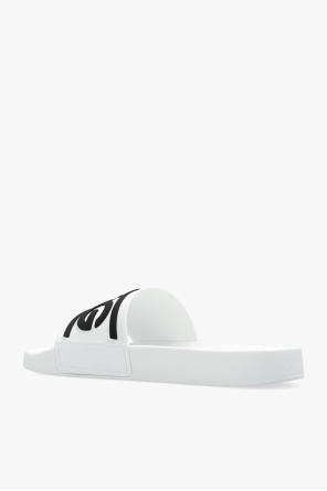 Dolce & Gabbana DG-heel padded boots Black Slides with logo