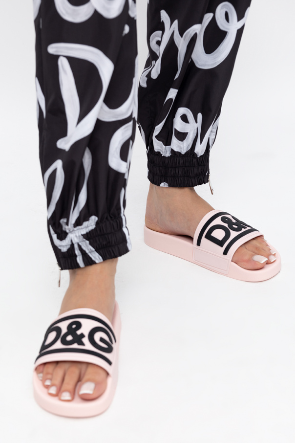 Dolce & Gabbana Jungle Sport silk T-shirt Slides with logo