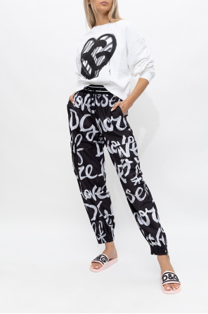 Dolce & Gabbana Jungle Sport silk T-shirt Slides with logo