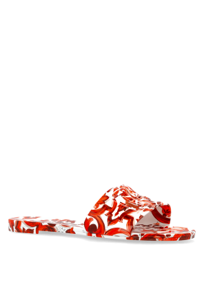 Dolce & Gabbana Rubber flip-flops with 'Majolica' print