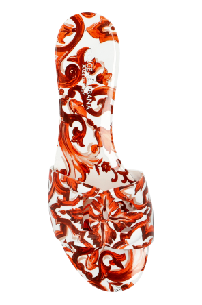 Dolce & Gabbana Rubber flip-flops with 'Majolica' print