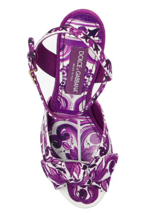 Dolce & Gabbana Platform sandals with 'Majolica' print
