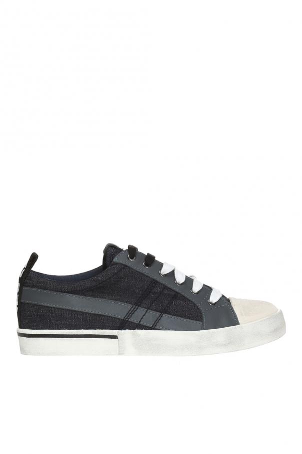 DIESEL Denim Lace Up Sneakers in Blue