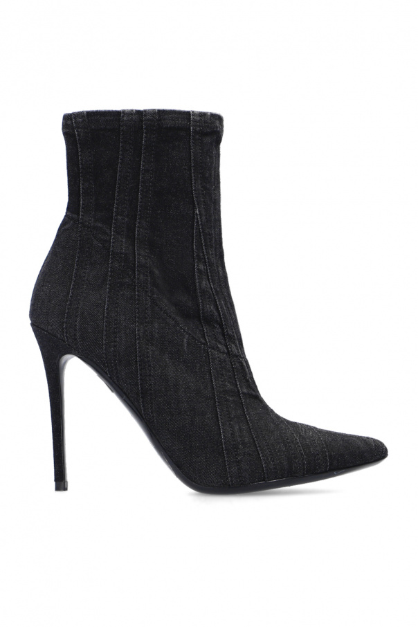 Diesel ‘D-Yucca’ denim heeled boots