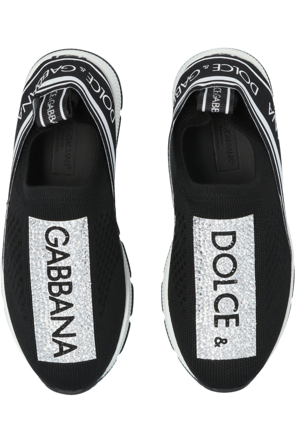 dolce gabbana dg logo pearl embellished brooch item Sneakers with logo
