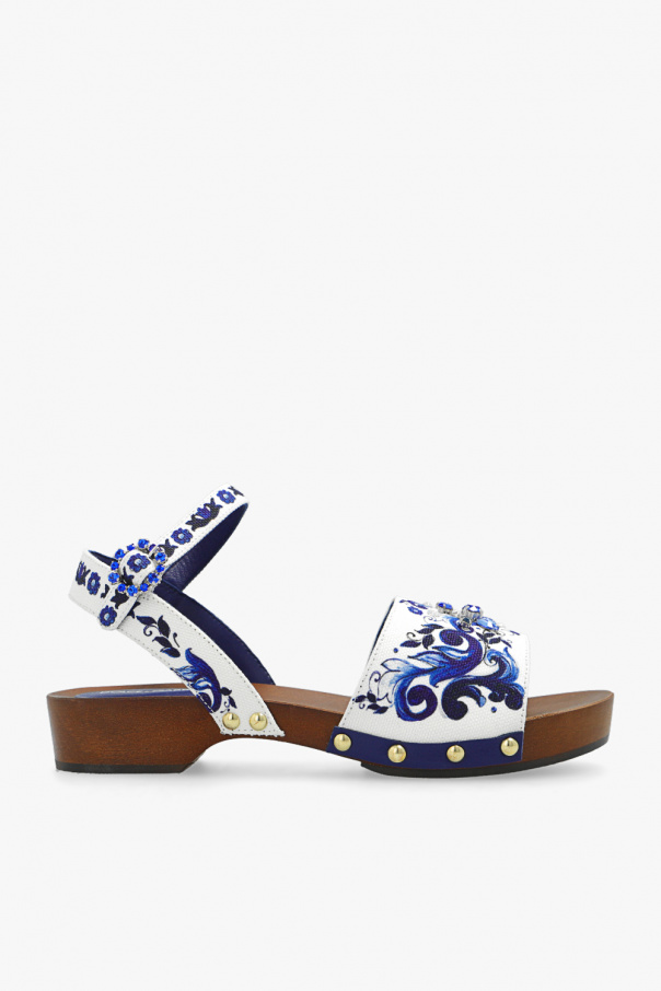 Dolce & Gabbana flower print flat sandals Patterned sandals