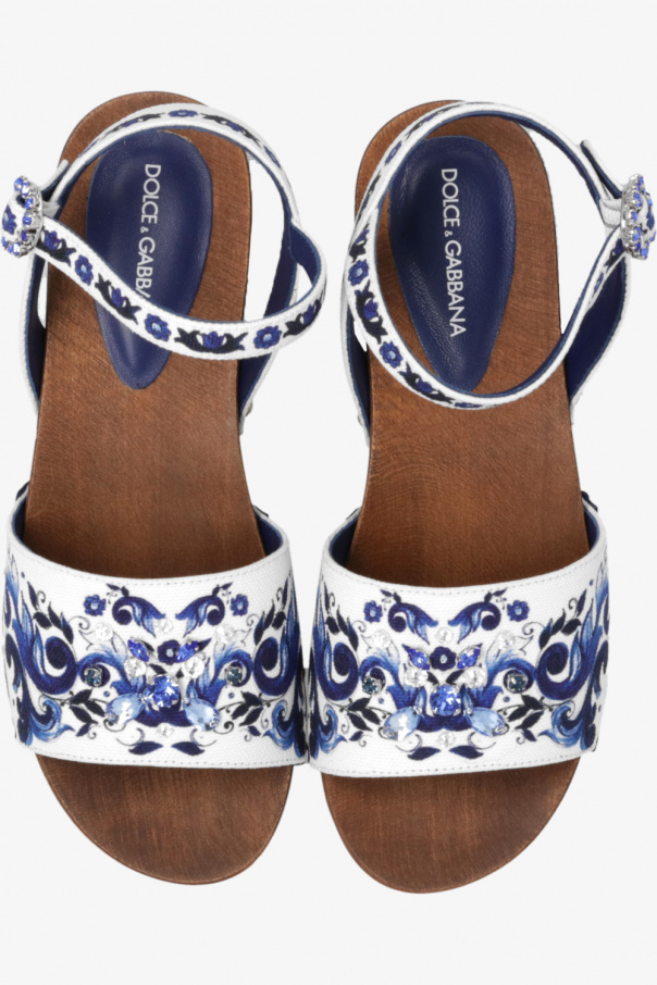 Dolce & Gabbana flower print flat sandals Patterned sandals
