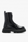 Dolce & Gabbana Kids BLACK Patent-leather combat boots