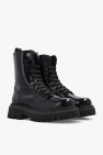 Dolce & Gabbana Kids BLACK Patent-leather combat boots