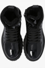 Dolce & Gabbana Kids BLACK Patent-leather combat boots