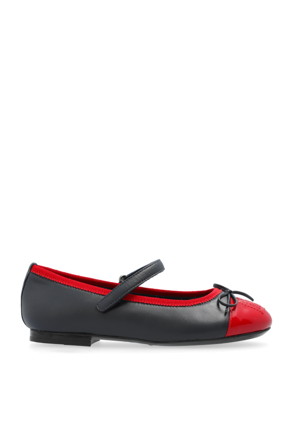 Dolce & Gabbana Kids Leather ballerinas with logo