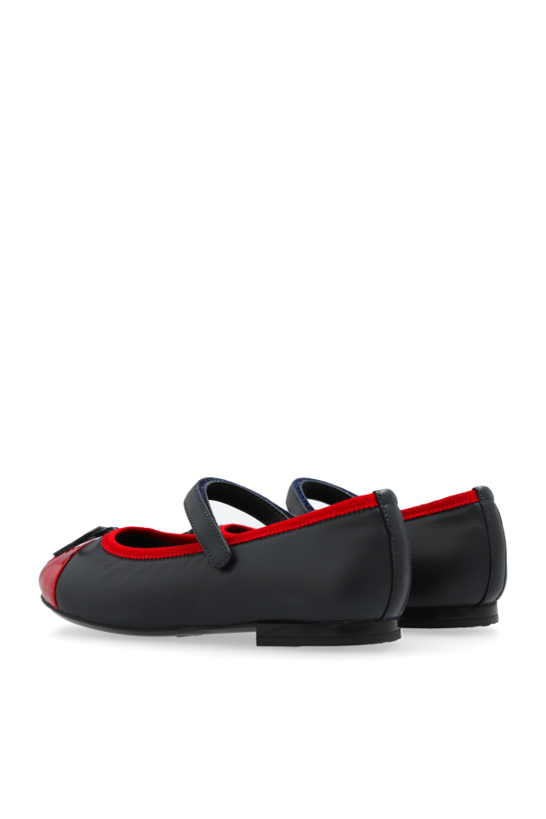 Dolce & Gabbana Kids Leather ballerinas with logo