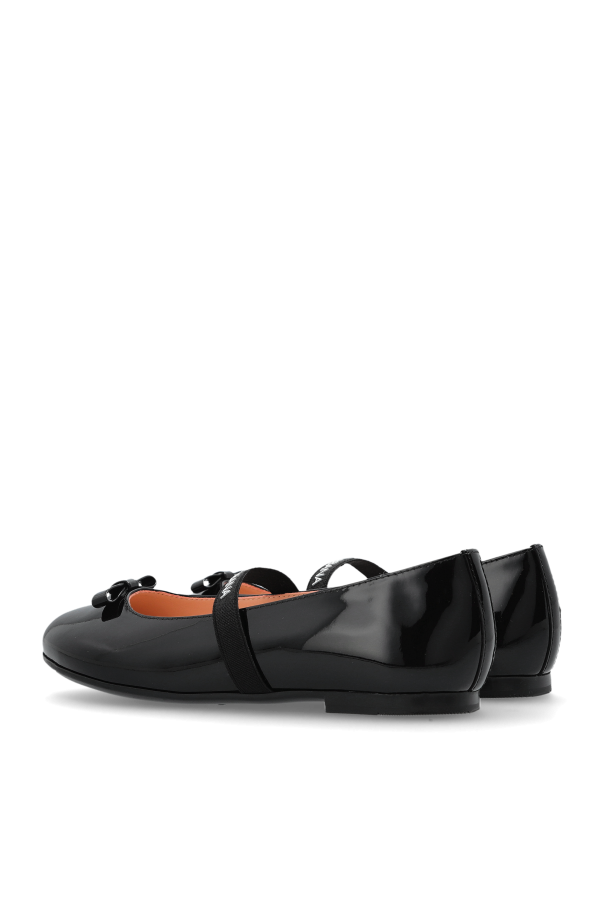 Dolce & Gabbana Kids Leather ballet flats with elastic strap