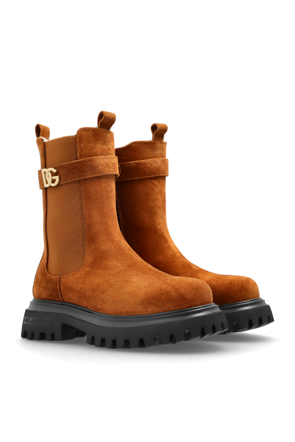 Dolce & Gabbana Kids Leather ankle boots