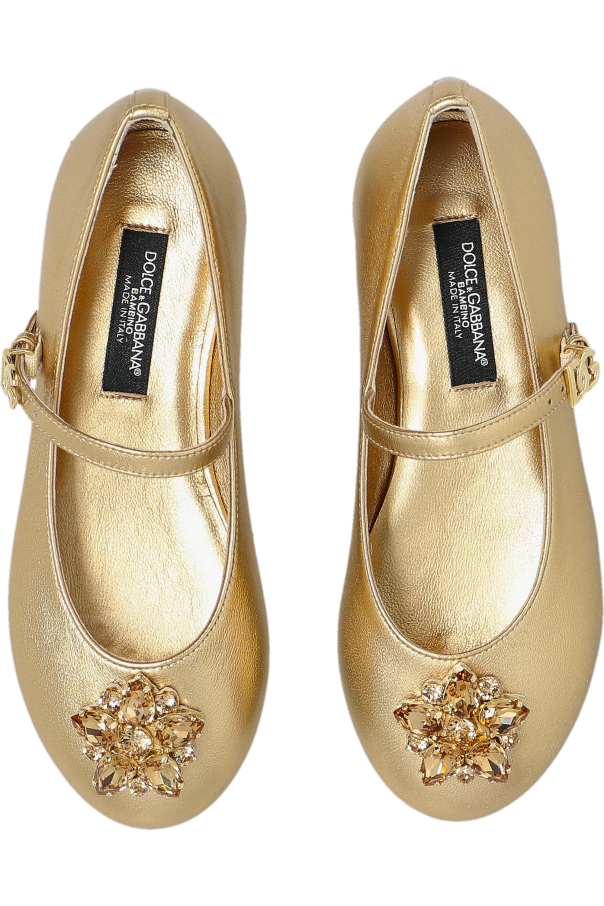 Dolce & Gabbana Kids Ballerinas mit schimmernder Applikation