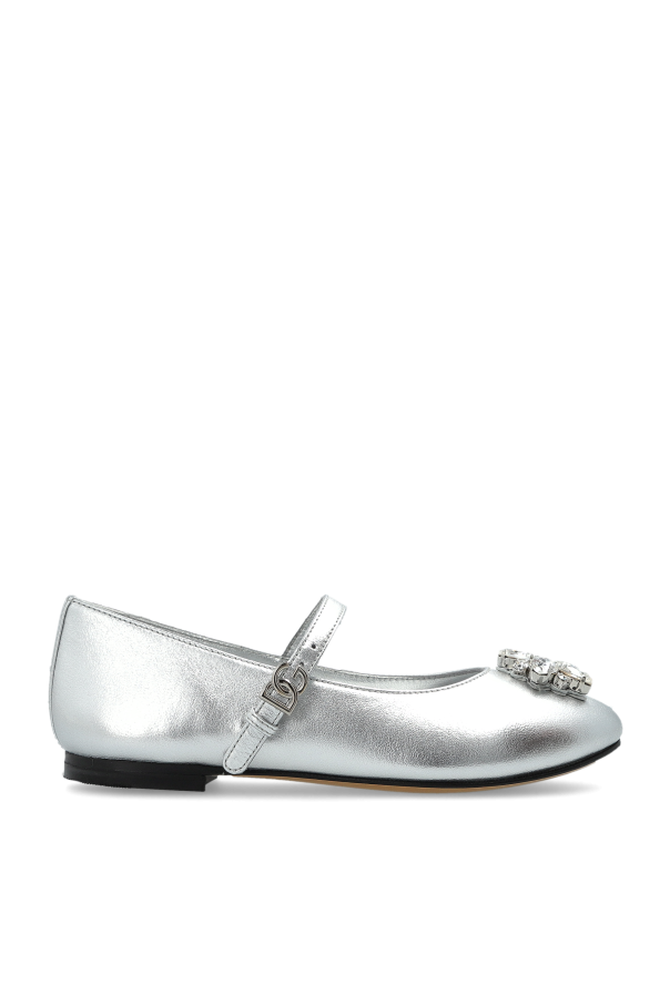 Ballerinas with shimmering appliqué od Dolce & Gabbana Kids