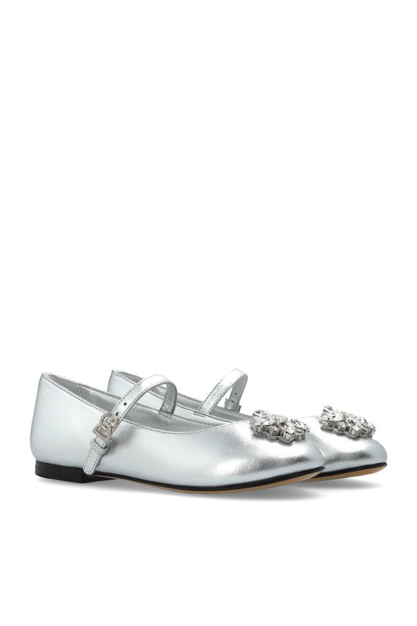 Dolce & Gabbana Kids Ballerinas mit schimmernder Applikation