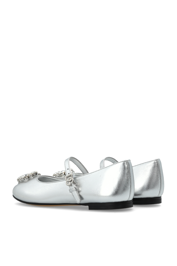 Dolce & Gabbana Kids Ballerinas mit schimmernder Applikation