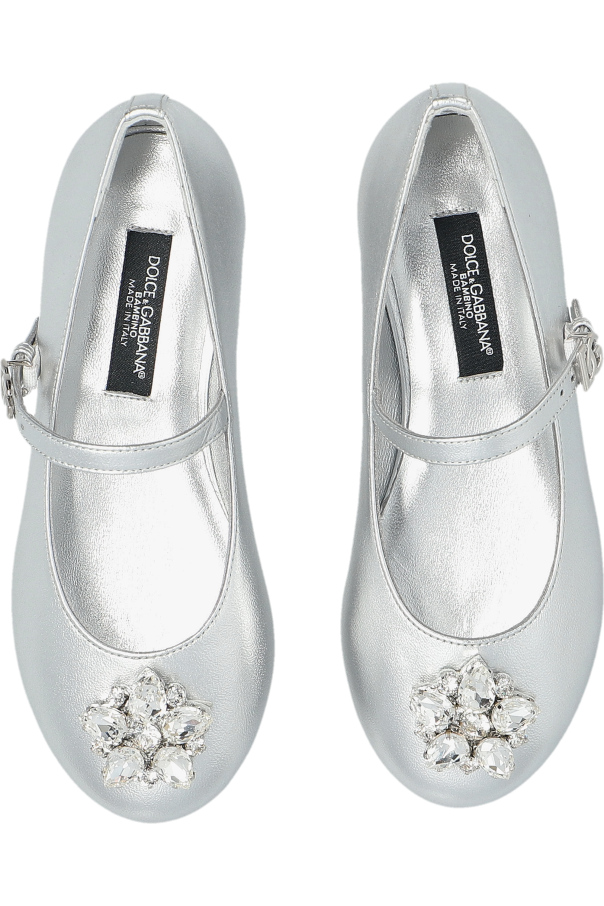 Dolce & Gabbana Kids Ballerinas mit schimmernder Applikation