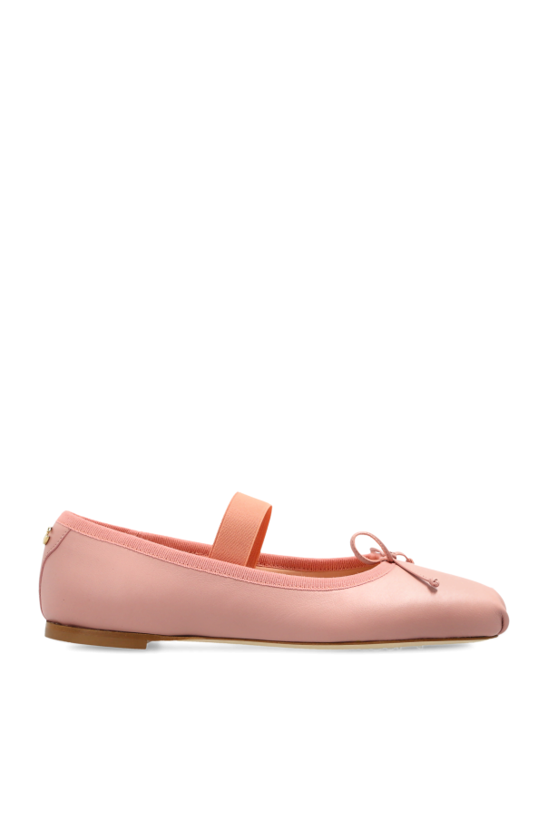 Leather ballet flats with an elastic strap od Dolce & Gabbana Kids