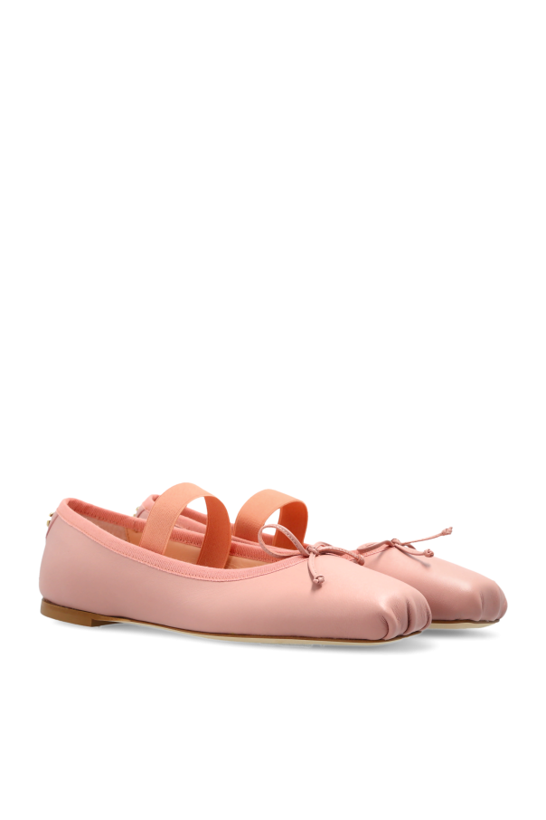 Dolce & Gabbana Kids Leather ballet flats with an elastic strap
