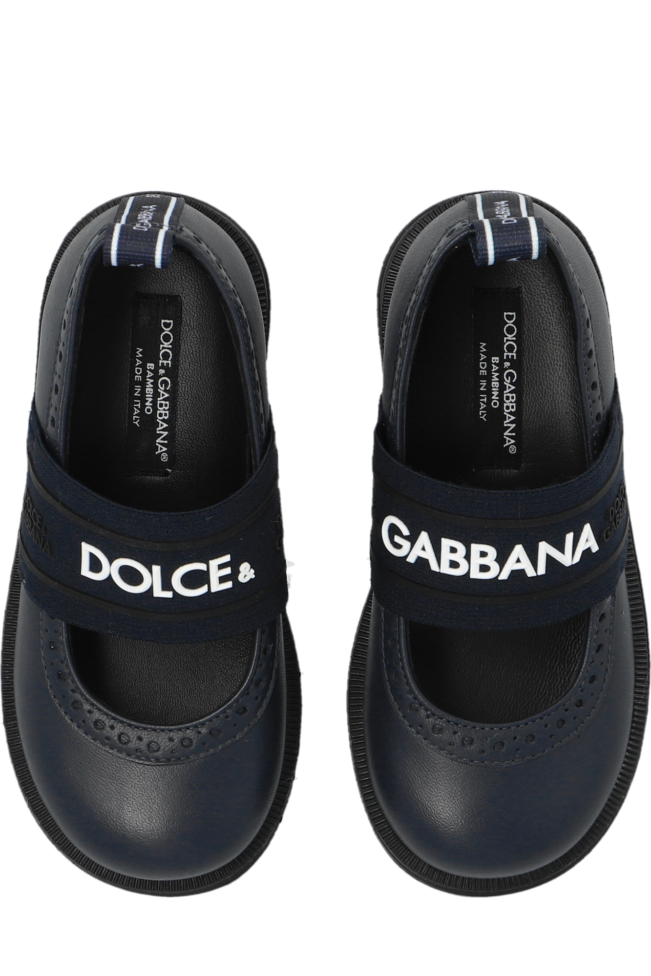 Dolce & Gabbana Kids Leather ballerinas with logo