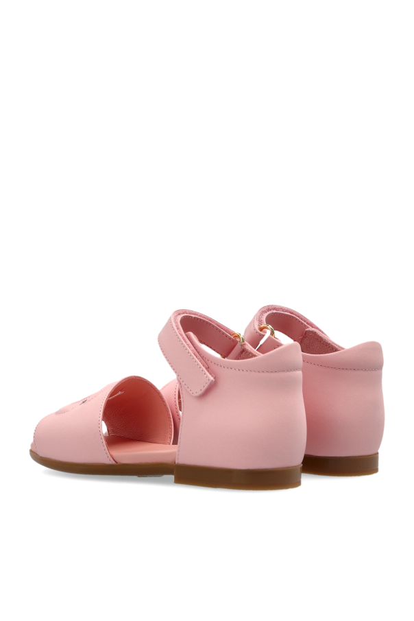 Dolce & Gabbana Kids Leather sandals with logo