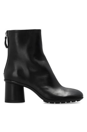 Curvy heeled ankle boots