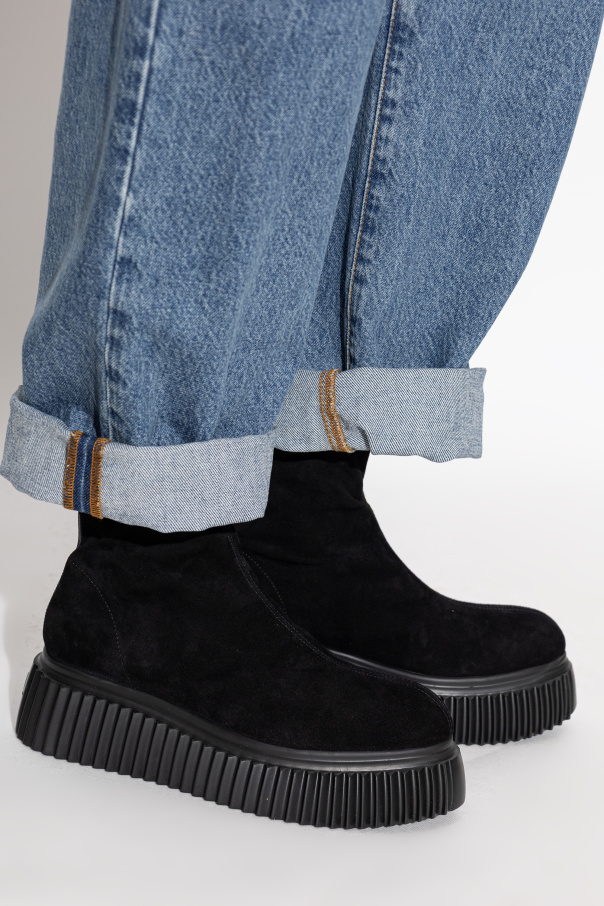 AGL Suede platform ankle boots "Mirabel"
