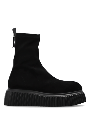 Suede platform ankle boots "Mirabel"
