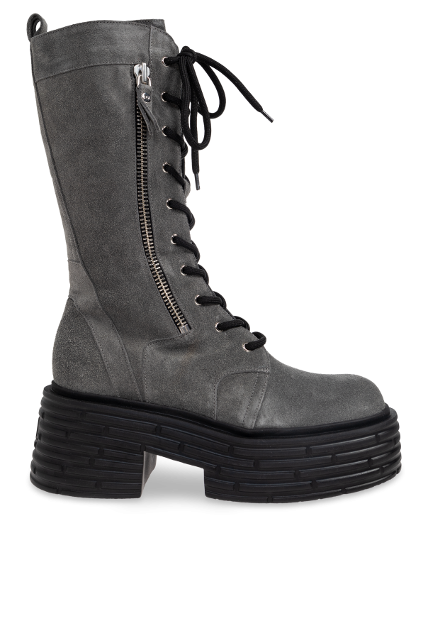 Suede "Lignes" platform shoes od AGL