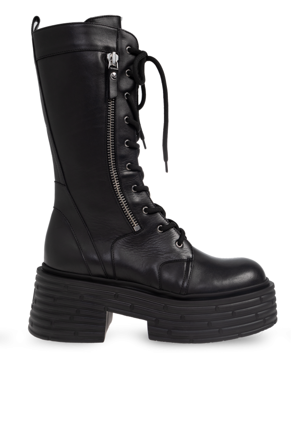 Leather platform shoes 'Lignes' od AGL