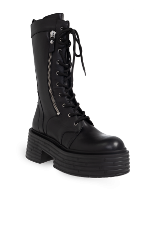 AGL Leather platform shoes 'Lignes'