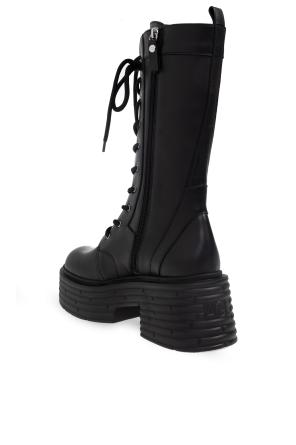 AGL Leather platform shoes 'Lignes'