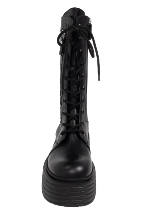 AGL Leather platform shoes 'Lignes'