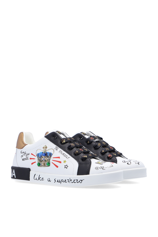 DOLCE & GABBANA KIDS PATTERNED T-SHIRT Sneakers with logo