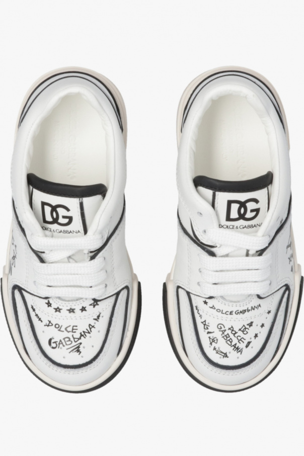 Dolce & Gabbana Kids cotton track pants with logo embroidery Patterned sneakers