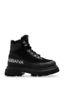 Dolce & Gabbana Kids BLACK Ankle boots with logo
