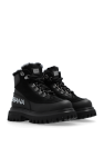 Dolce & Gabbana Kids BLACK Ankle boots with logo