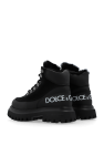 Dolce & Gabbana Kids BLACK Ankle boots with logo