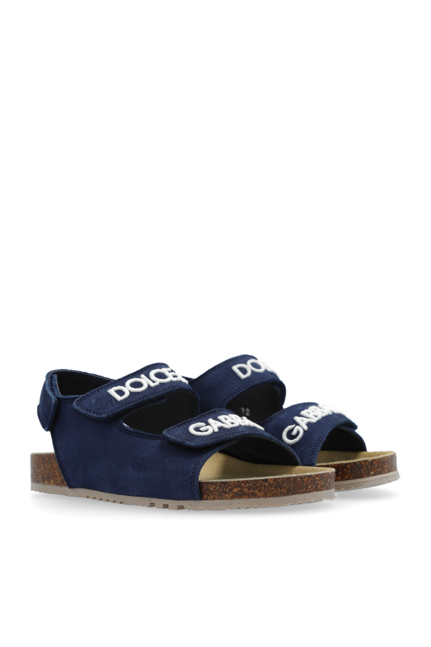 dolce ERNG & GABBANA WOSKOWANE JEANSY GRACE Suede sandals with logo