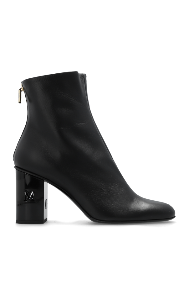 Max Mara Heeled ankle boots in leather