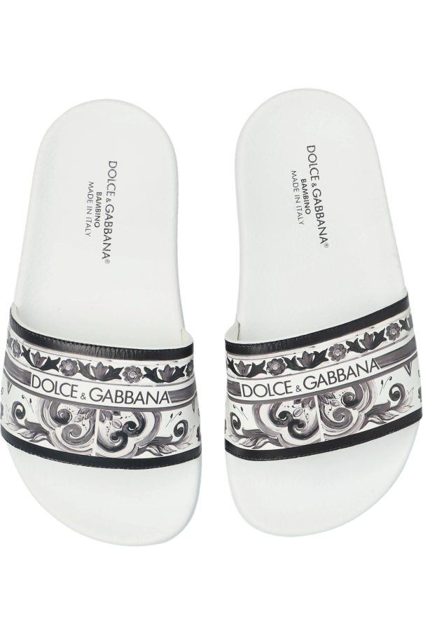 Dolce & Gabbana Kids Slides with logo