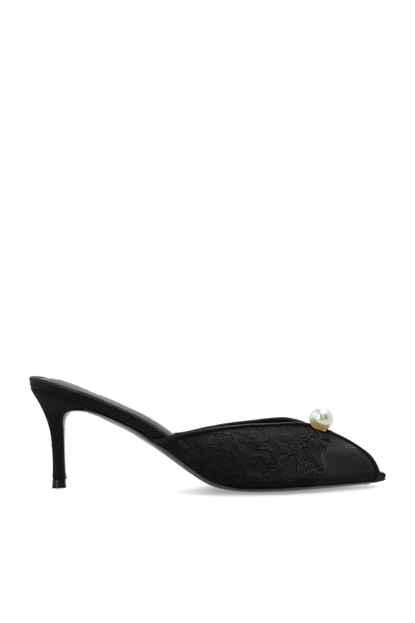 ‘Debby70’ heeled mules od BLACK SUEDE STUDIO