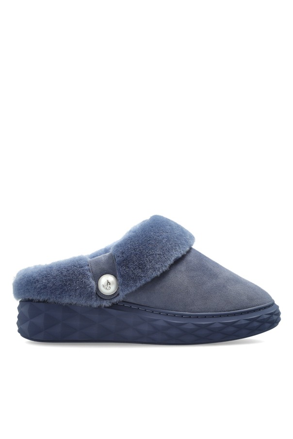 ‘Diamond Maxi’ Suede Fur-Lined Mules od Jimmy Choo