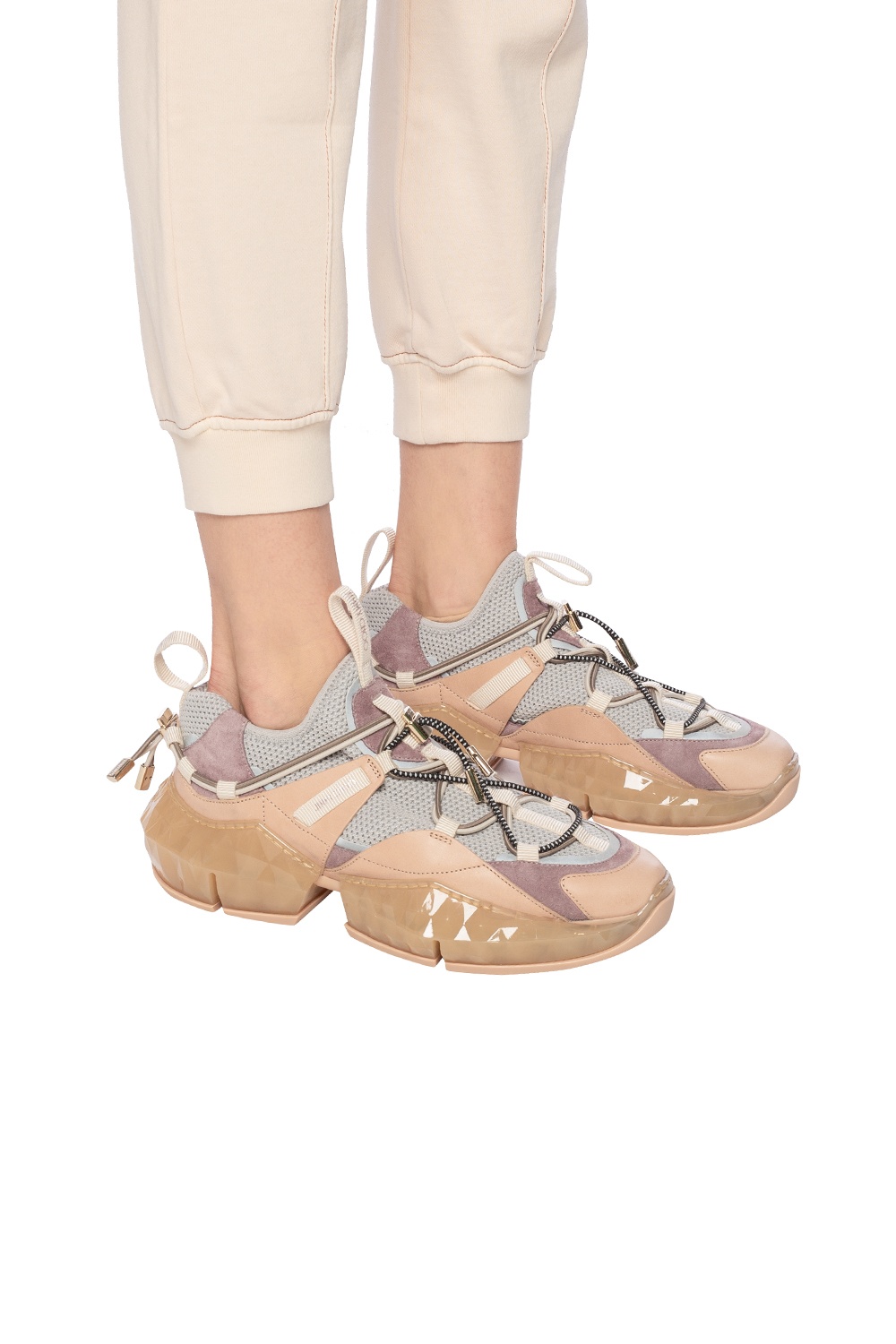 jimmy choo diamond trail sneakers