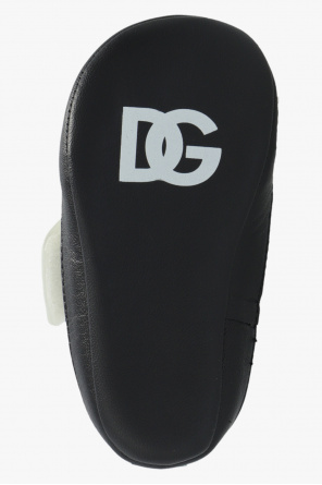 dolce multi & Gabbana Kids metallic heel counter sneakers Leather sneakers with logo