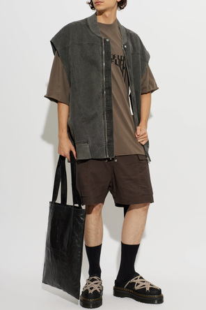 Rick Owens RICK OWENS X DR MARTENS Plateau-Mules „Quad Megalace“ aus schwarzem Leder