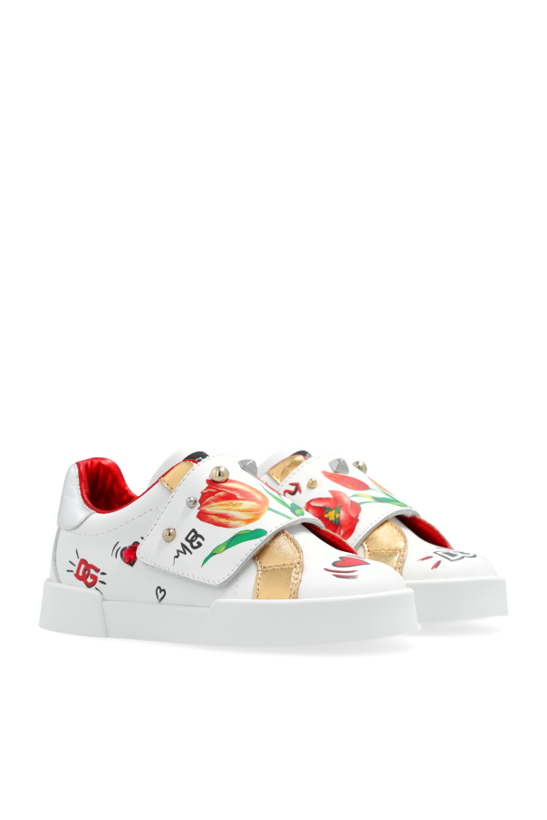 Dolce & Gabbana Kids Buty sportowe z nadrukiem